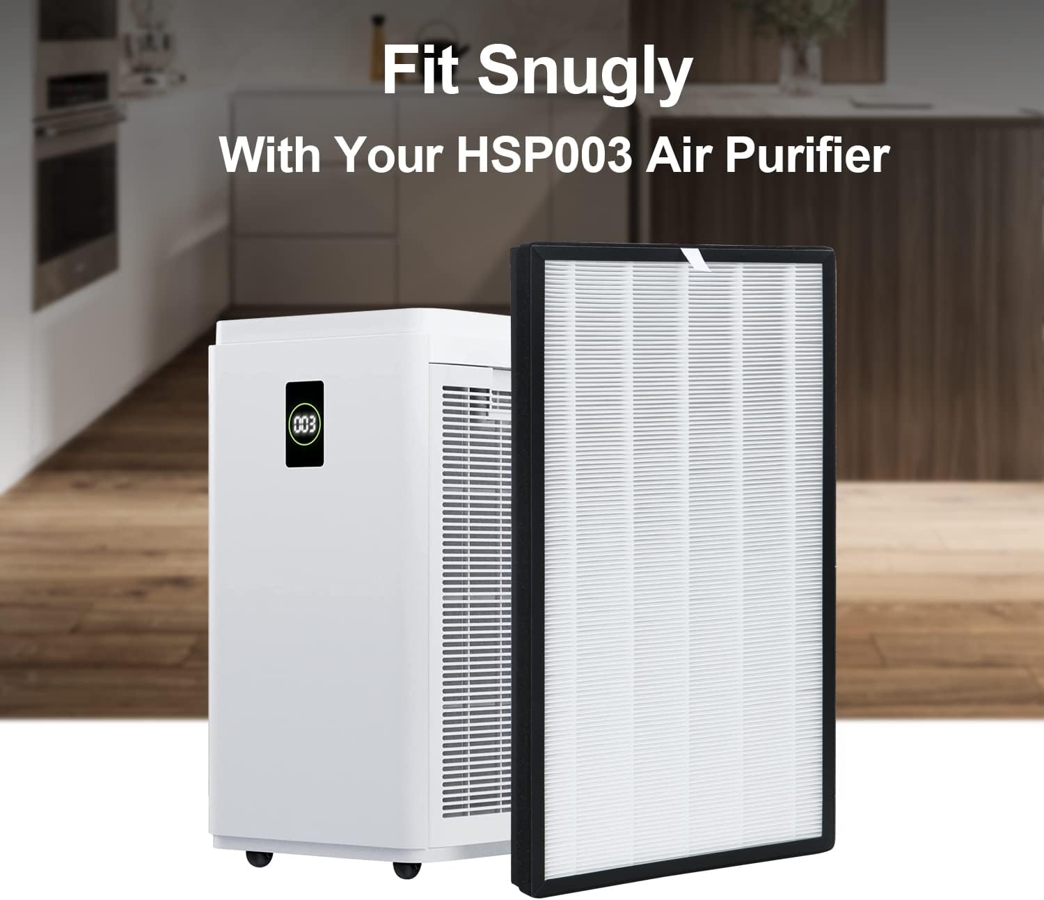 Replacement Filter For HSP003 Dual Filtration Air Cleaner Purifier,2-in-1 Filter Includes Main Filters & Activated Carbon Filters,Pack-of-2