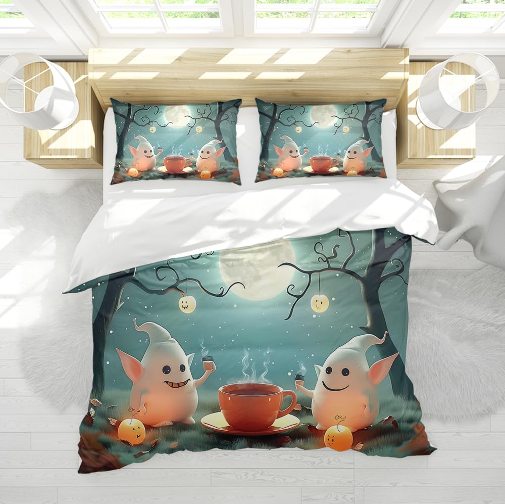 Housse de couette d'Halloween 155x220cm : finis les draps rêches qui perdent leurs couleurs