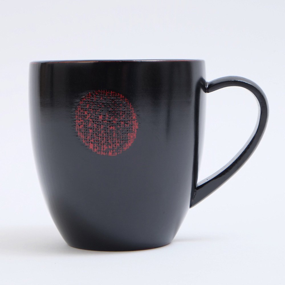 Amazon.co.jp: 天然木製 Cマグカップ 水玉 曙 漆塗り コップ 天然木製