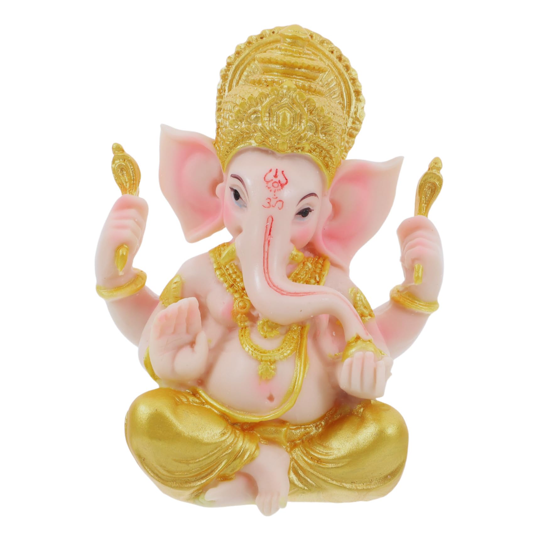 DOITOOL Elephant God Figurine Resin Lord Ganesh Statue Elephant God Ganeshas Idol for Luck and Wealth Buddha Sculpture Ornament for Home Decoration