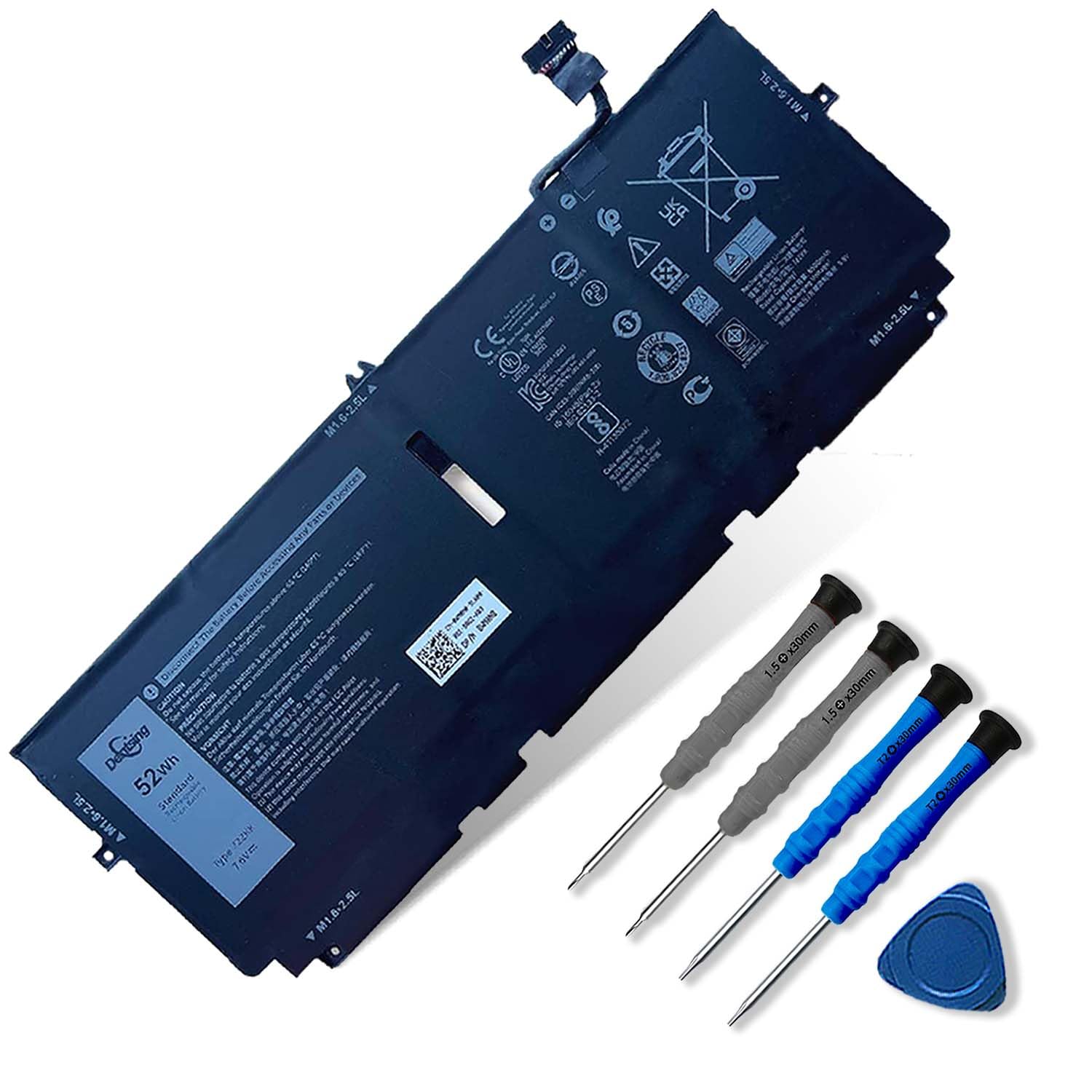 722KK 52Wh Laptop Battery Replace for Dell XPS 13 9300 (2020 Edition) XPS 13 9310 (2020 Edition) XPS 13 9380 (2020 Edition) P117G P117G002 P117G001