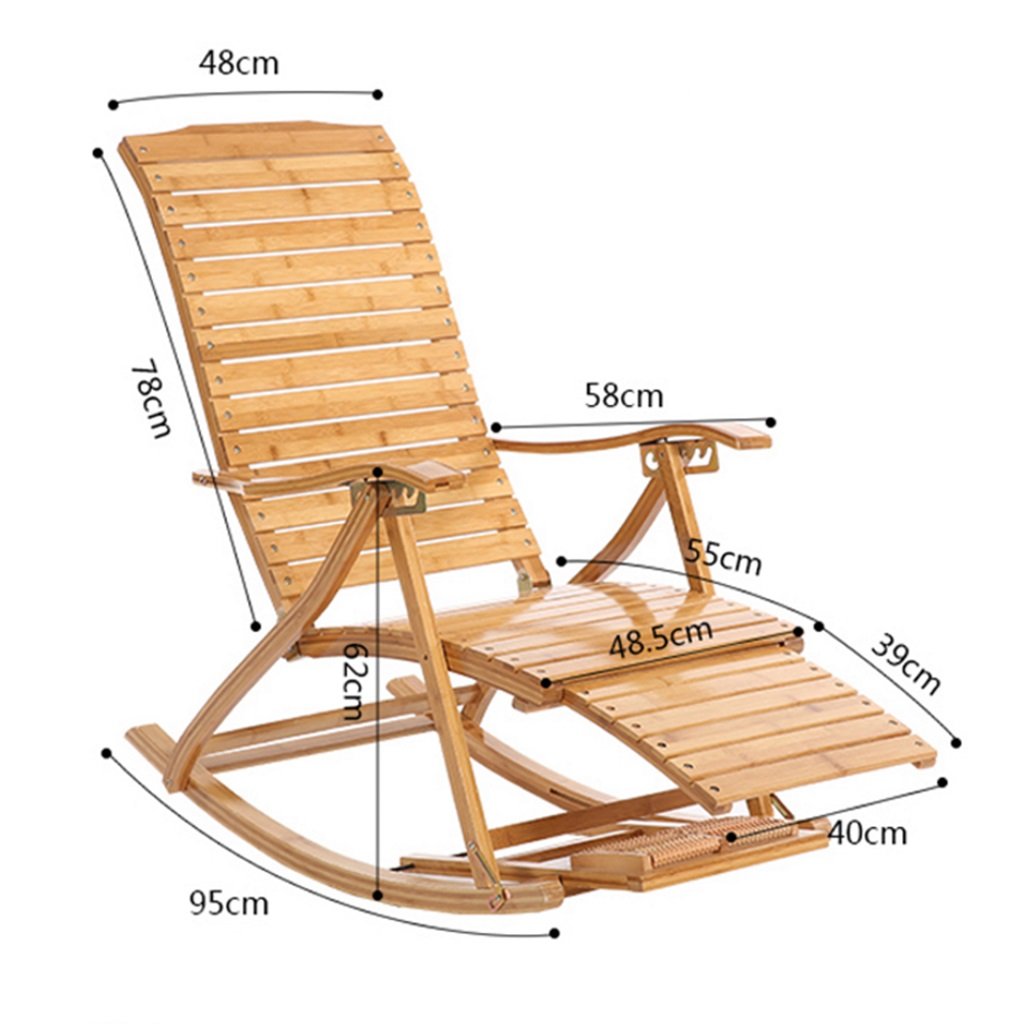 Amazon.co.jp: 竹製ロッキングチェア 大人用昼寝用チェア