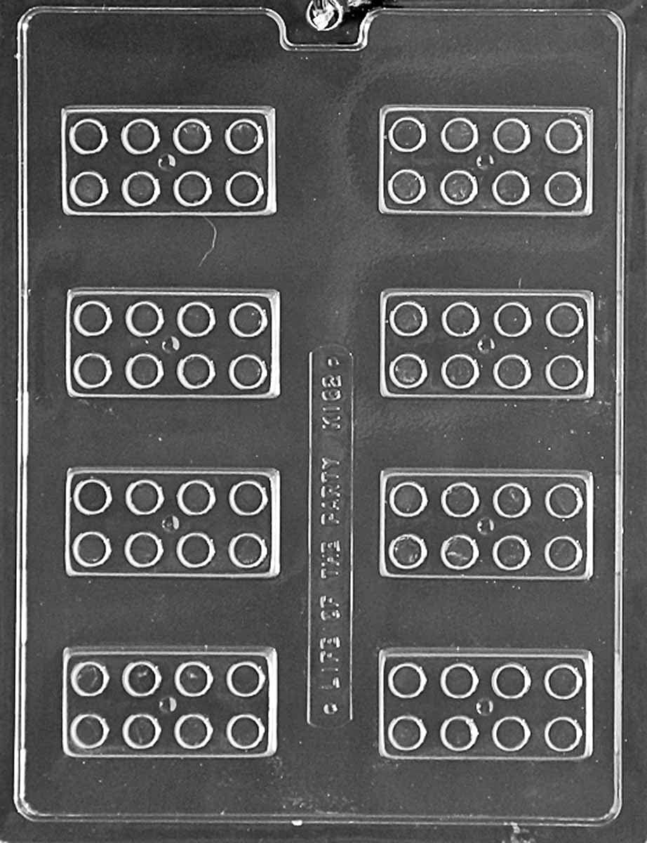 Cybrtrayd Life of the Party Building Construction Blocks Chocolate Candy Mold in Sealed Protective Poly Bag Imprinted with Copyrighted Cybrtrayd Molding Instructions