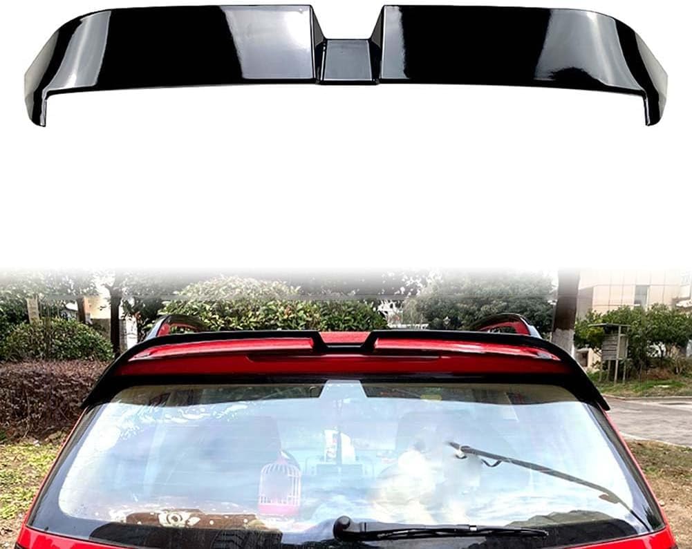 FENGJP Car Rear Spoilers for VW POLO MK4 9N 2003-2008, Bumper Diffuser Body Splitter Diffuser Lip Wing Spoiler Trunk Car Tail Wing