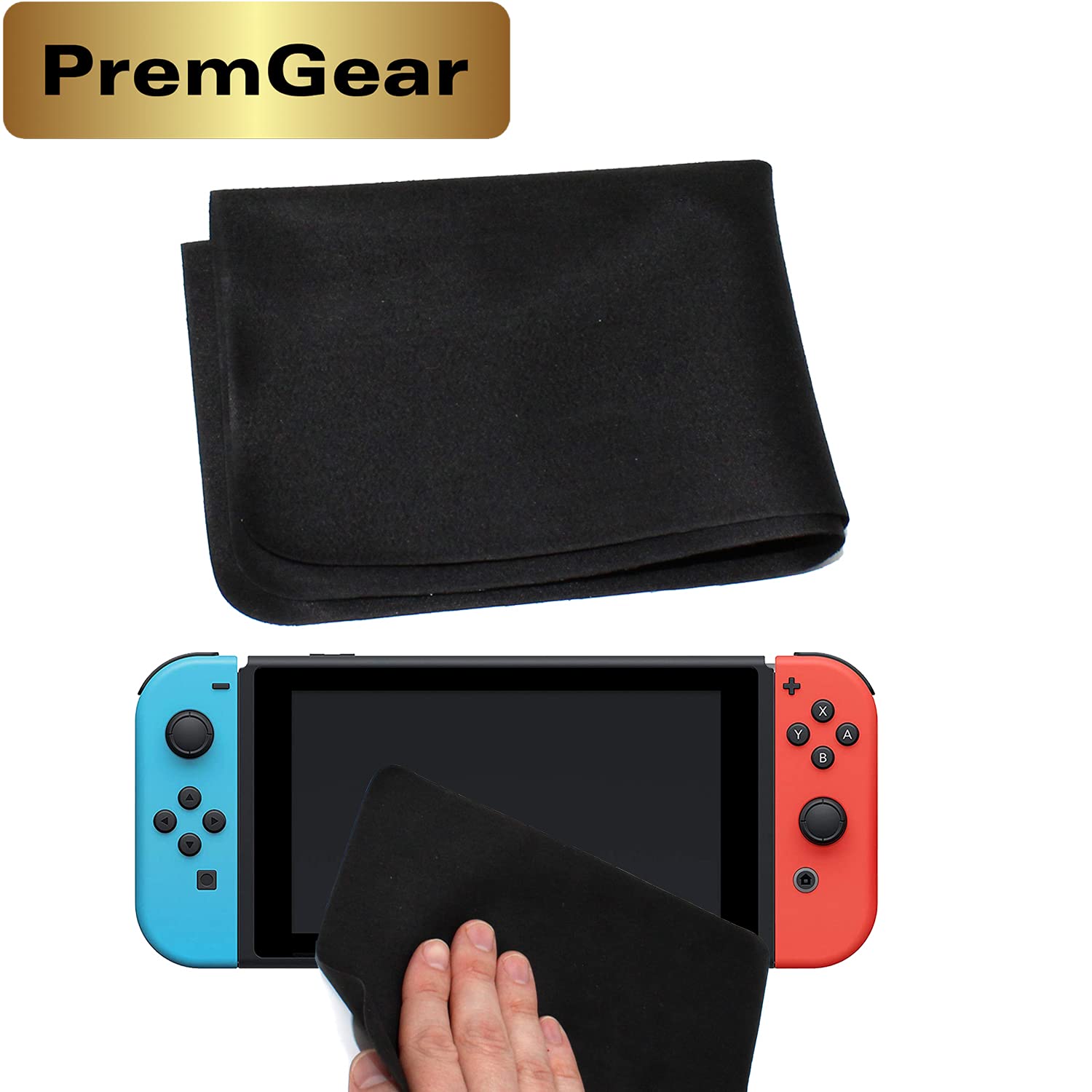 Animal Crossing: New Horizons – Nintendo Switch con PremGear 4 diversi colori Thumb Grips (confezione da 8), 24 slot porta carte da gioco e panno di pulizia