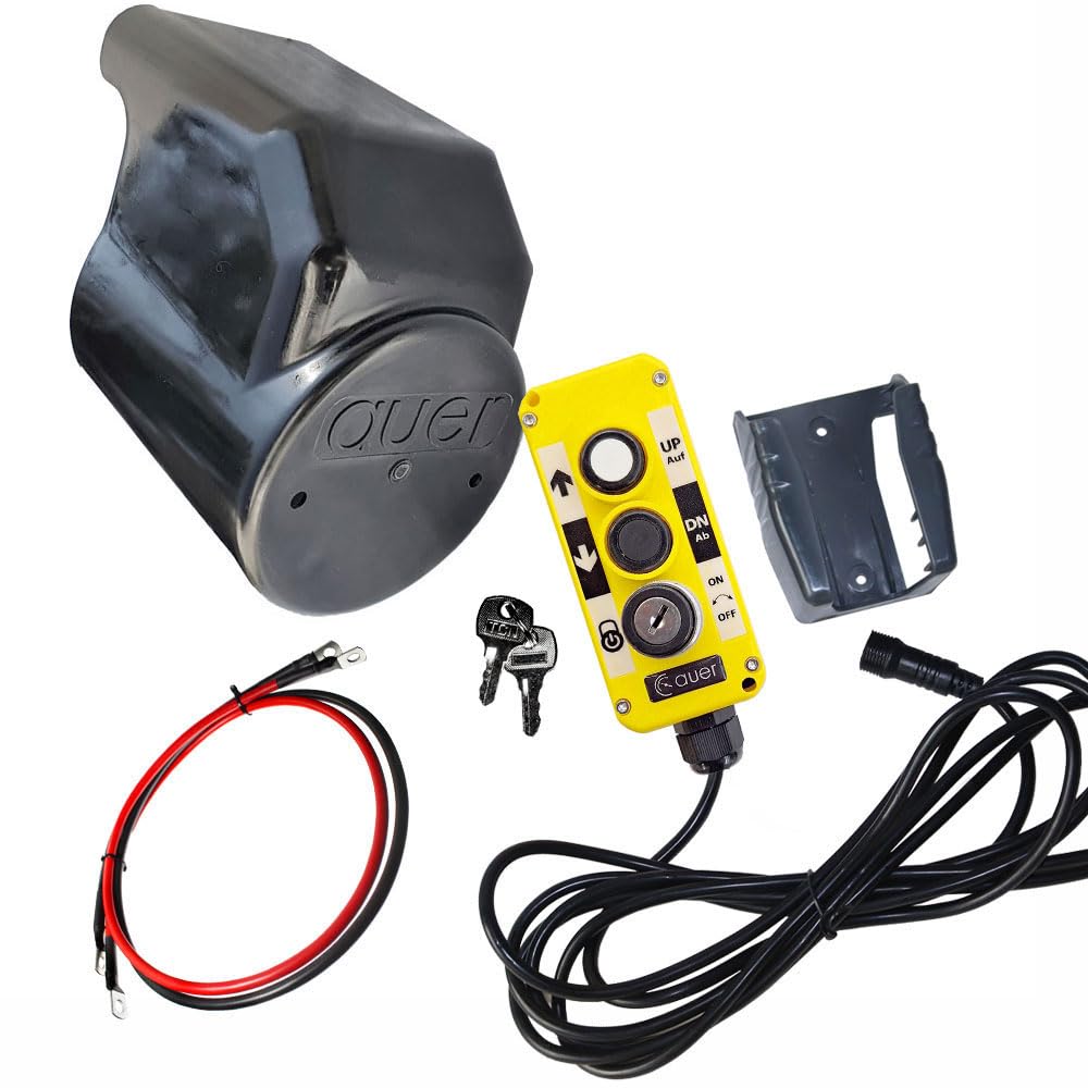 Hydraulikaggregat HYDRAFT, Hydraulikpumpe 12 V 180 bar 2000 Watt mit 4 Liter Stahtank und Kabelfernbedienung