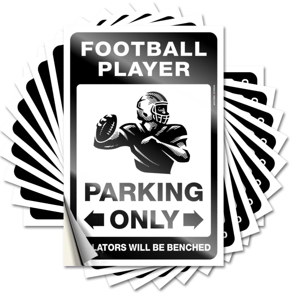 Assorted Bumper, Guest Custom Football Player Parking Only | Funny Quote Bike Decals(8X12CM)