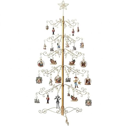 HOHIYA 6.5 Ft Wrought Iron Christmas Tree Alternative 174 Hooks