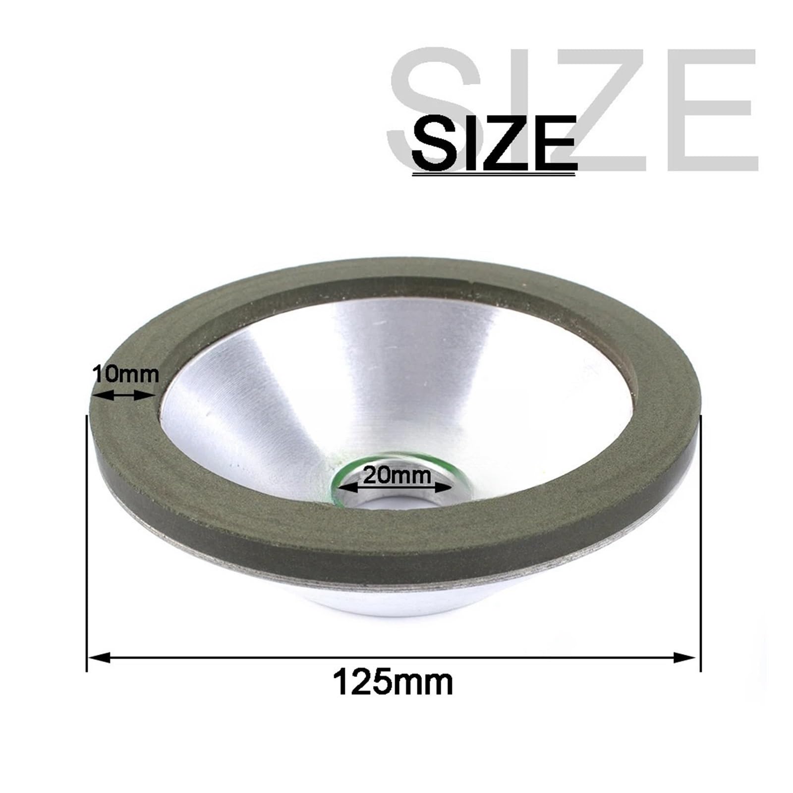 Calcestruzzo di diamante a forma di turbina Mola a tazza diamantata da 75/100/125 mm, cerchi di rettifica for fresa in acciaio al tungsteno, affilatrice for utensili, accessori for smerigliatrice(Gree