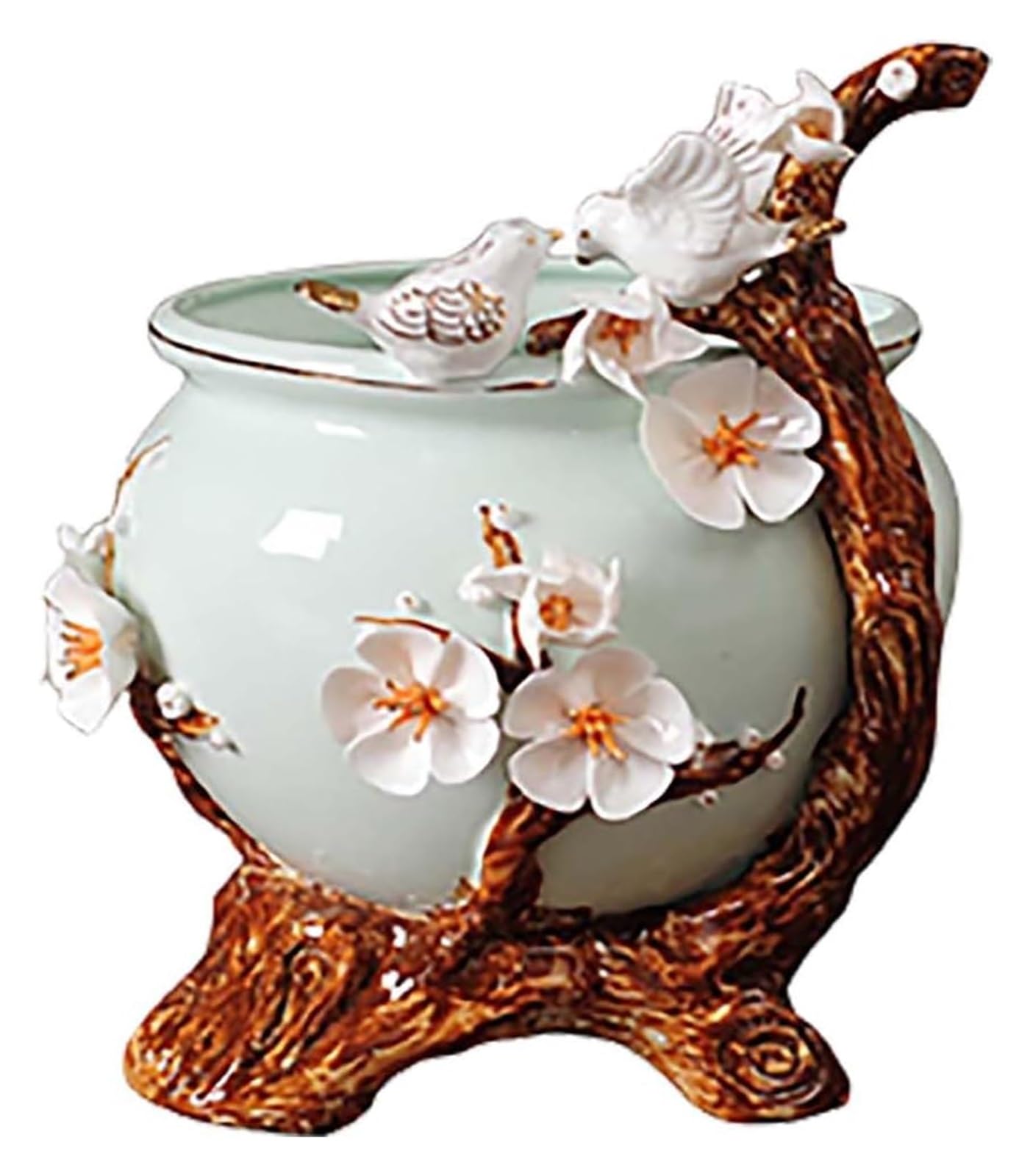 SnamicE Vase Tabletop Flowerpot Flower Vase Vases for Decor Ceramic China Style Flower Vessel White Ceramic Small Floor Vases for Living Room,