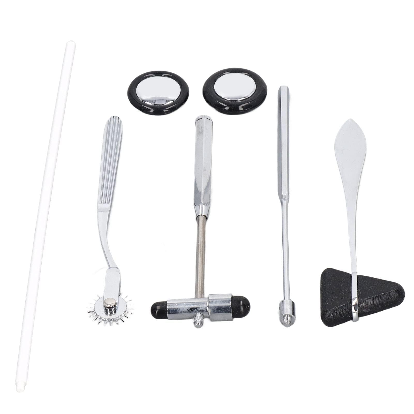 Ensemble 5 Marteaux Neurologiques Acier Inoxydable, Marteau Main Neurologique Portable Multifonctionnel pour Examen Système Nerveux
