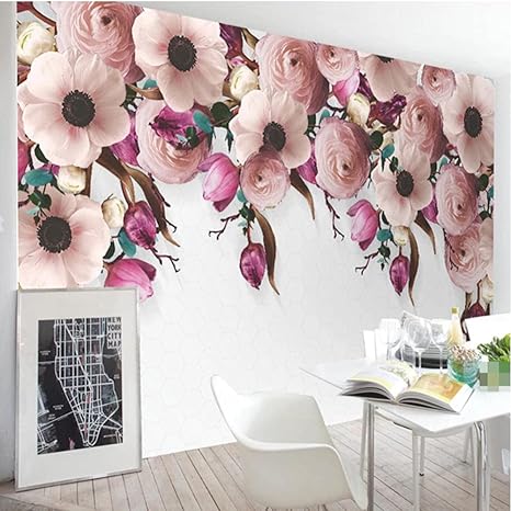Amazon Co Jp 部屋を飾る カスタム写真の壁紙ヨーロッパスタイルの手描きの花の花つる現代の寝室のリビングルームのインテリア壁画壁紙 0x140cm Diy 工具 ガーデン
