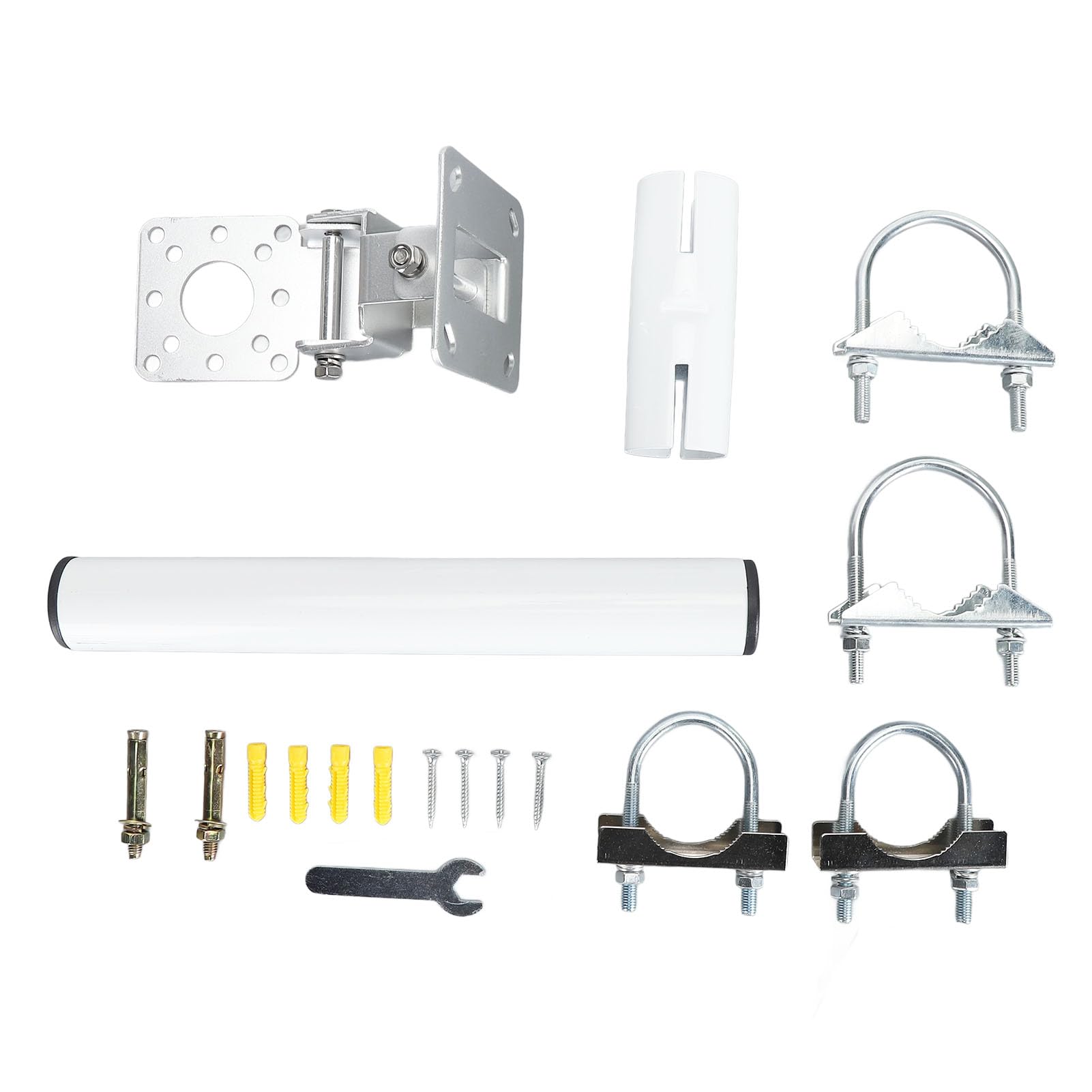 Support Mural sur Toit, Kit de Montage d'Antenne à Revêtement Blanc avec Adaptateur de Montage pour Antenne Parabolique Starlink V2