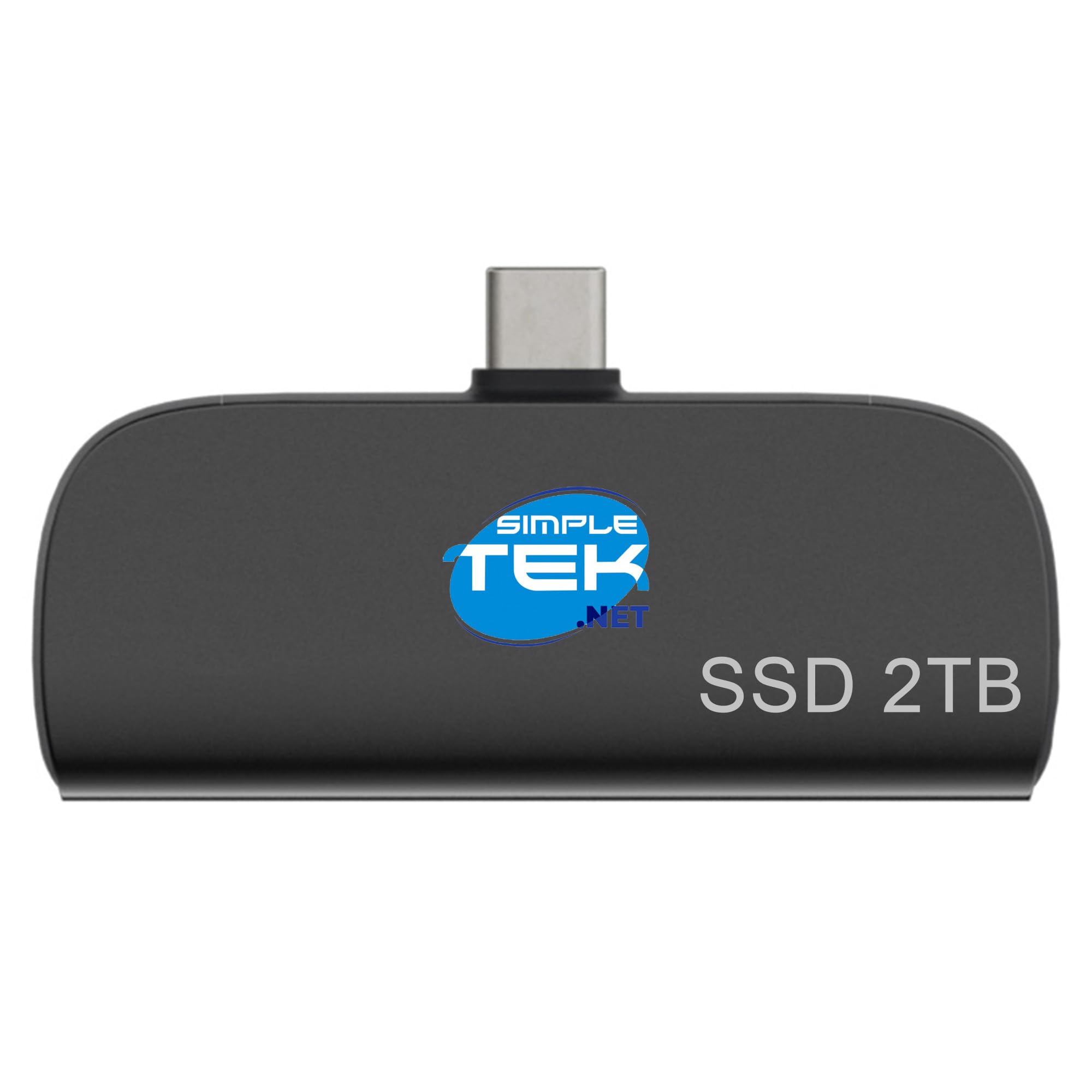 SIMPLETEK - Chiavetta USB SSD Portatile 2 TB ad Altissima Velocità (Nera) - Interfaccia USB 3.2 Gen 2 con Connettore USB-C