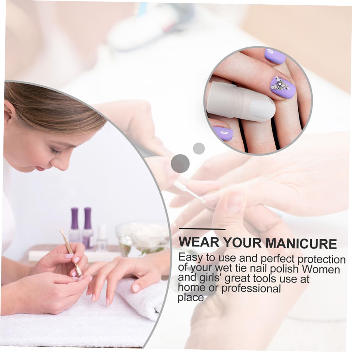 VICASKY 30pcs Nail Polish Protector Tips for Manicure Essential Nail Art Tools for Diy Designs and Scratch Prevention for Home and Professional Use