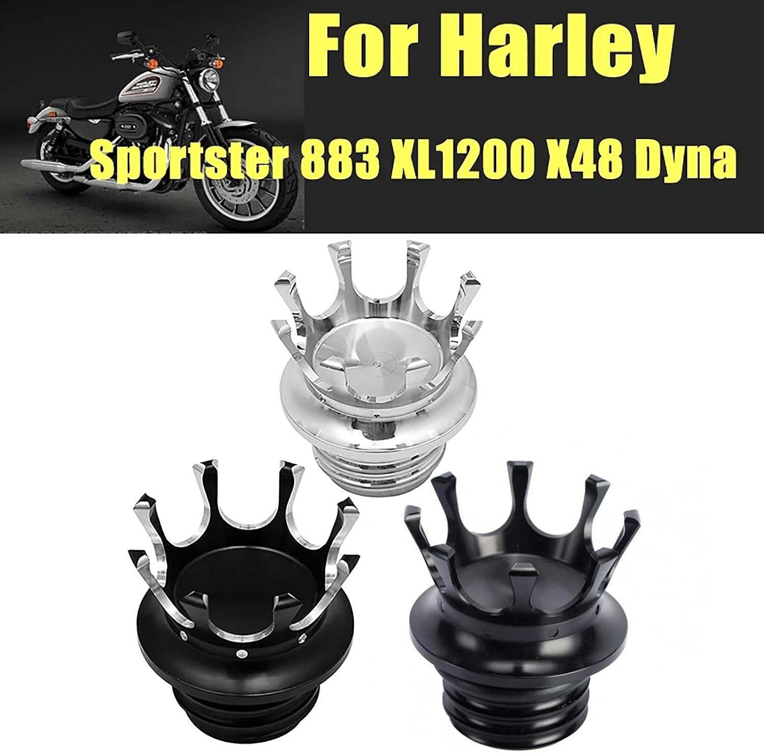 Motorcycle Gas Cap Cover Crown Style 