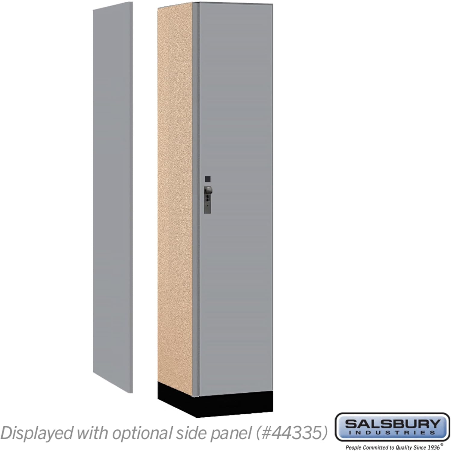 Salsbury Industries 15" Wide Wood Locker - Single Tier - 1 Wide - 6 Feet High - 21" Deep - Winter Fog - Hasp