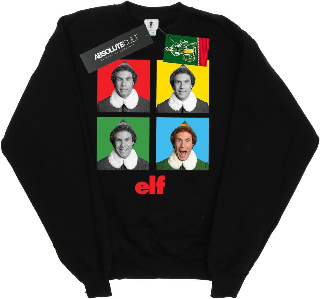 Elf Boys Four Faces Sweatshirt 12-13 Years Black