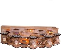 Vista 9 de Kurt S. Adler Belén de madera iluminado con pilas de 11 pulgadas con velas