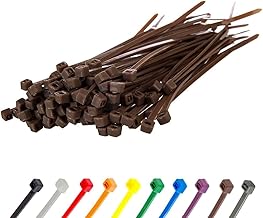 Gocableties - Brown plastic cable ties - 100 Pieces - 200 mm x 2.5 mm - Lightning resistant