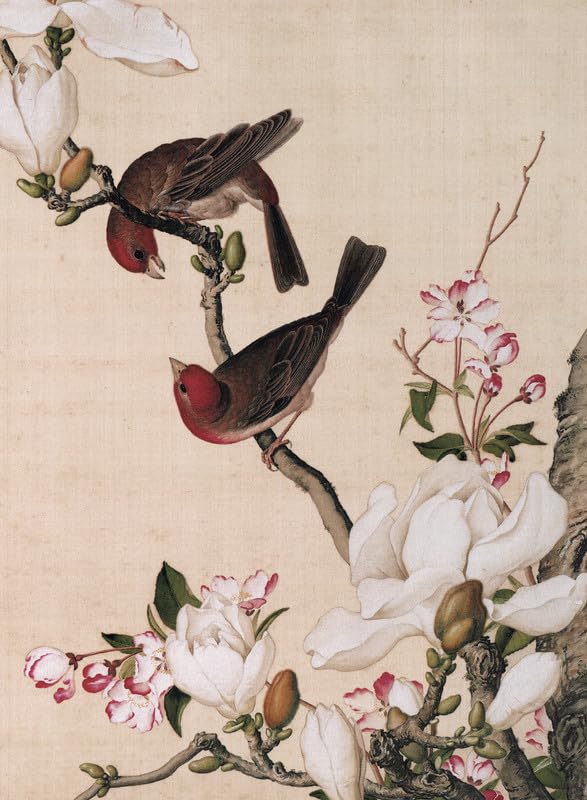 Bristlegrass Wooden Jigsaw Puzzles 1000 Pieces Chinese Qing Dynasty Giuseppe Castiglione Masterpieces of Art Flower of Begonia and Magnolia Gifts Art Collectibles Painting Puzzles (1000 pcs) — image 1