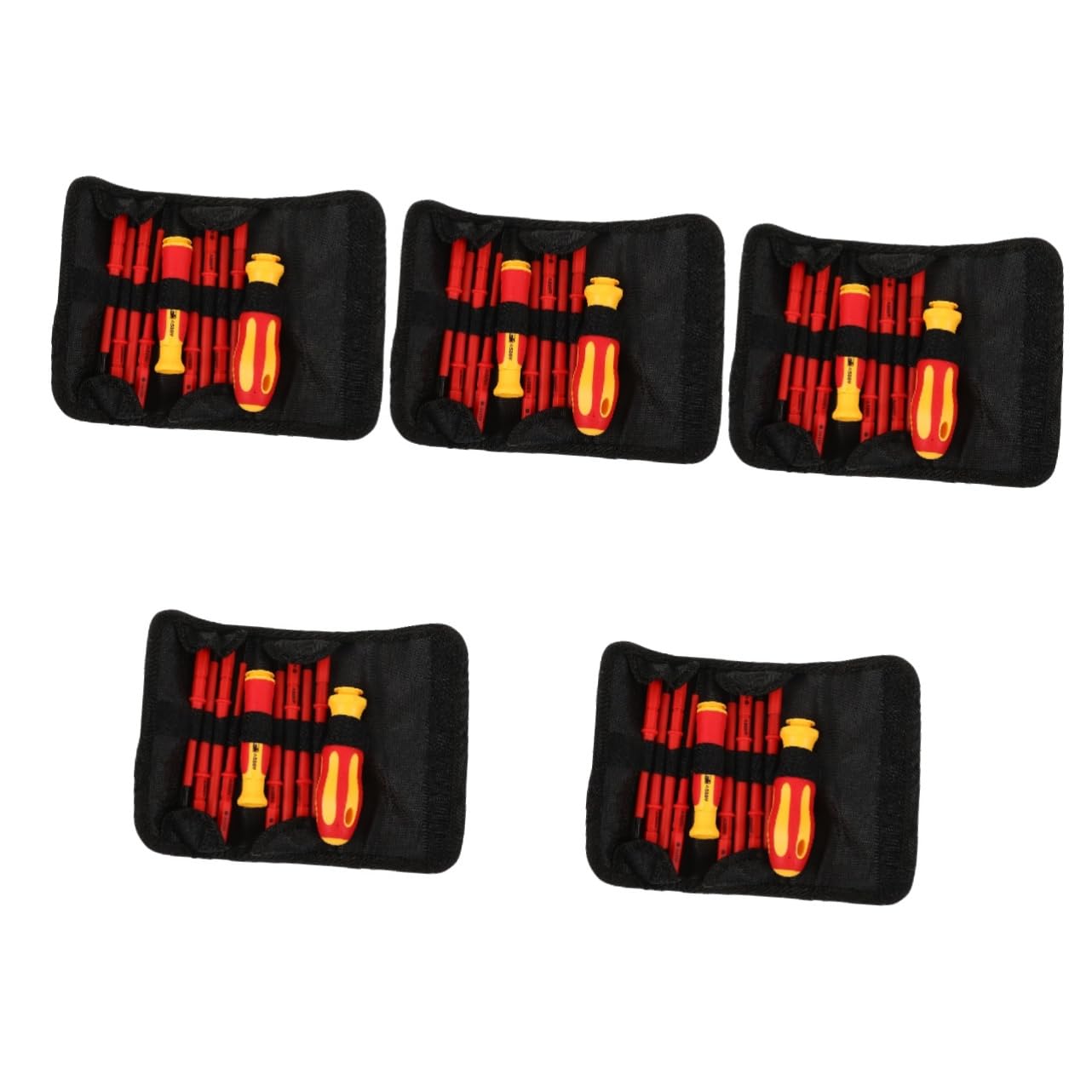 SHINEOFI 5 Set Cacciaviti Isolati per Elettricista Kit Professionale Strumenti Elettrici per Riparazioni Domestiche Cacciaviti Non Slip con Design Compatto e Organizzato