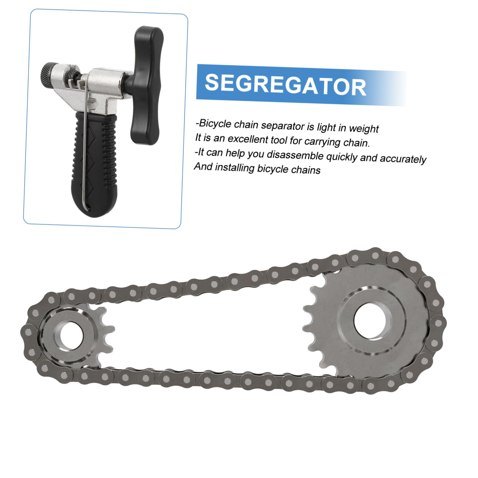BESPORTBLE 3piezas Divisor De Cadena De Bicicleta Desmontable Herramienta Ligera para Reparación De Cadenas De Velocidades Compatible Montaña y Ruta