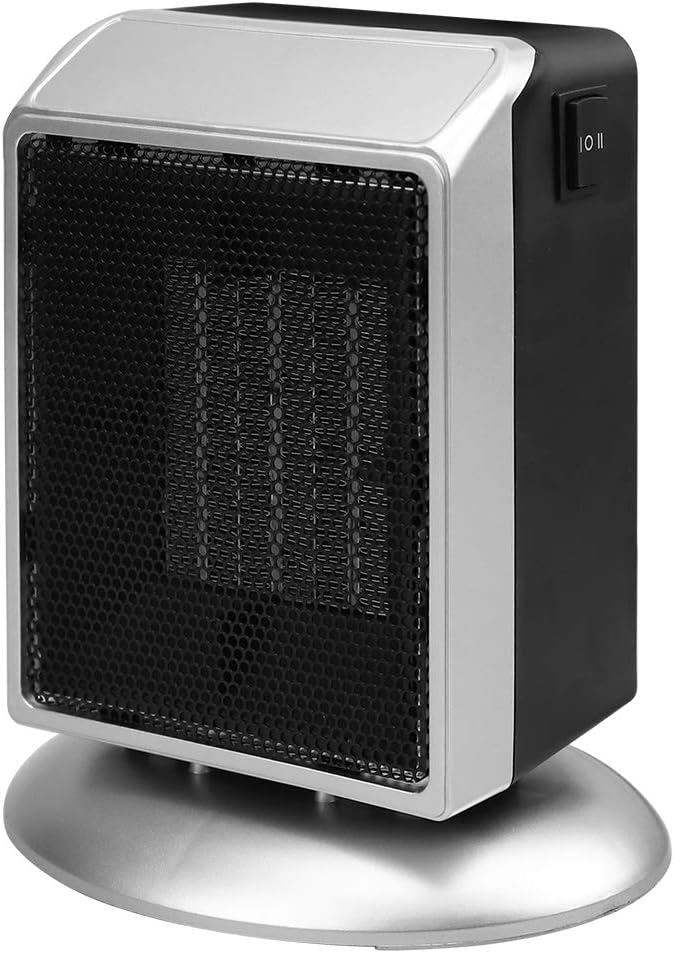 Portable Space Heater, 500W/900W Seniny Ceramic Small Space Heater, Fast Heating and Adjustable Electric Heater Fan with Overheat Control & Tip-Over Protection for Desk Office Home Indoor Room