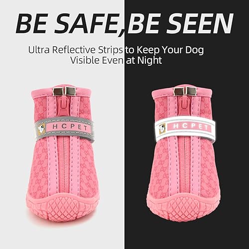 Miniatura 4 de Hcpet Botas de perro para perros pequeños, botas impermeables para perros, protectores de patas para pavimento caliente, botas de senderismo de