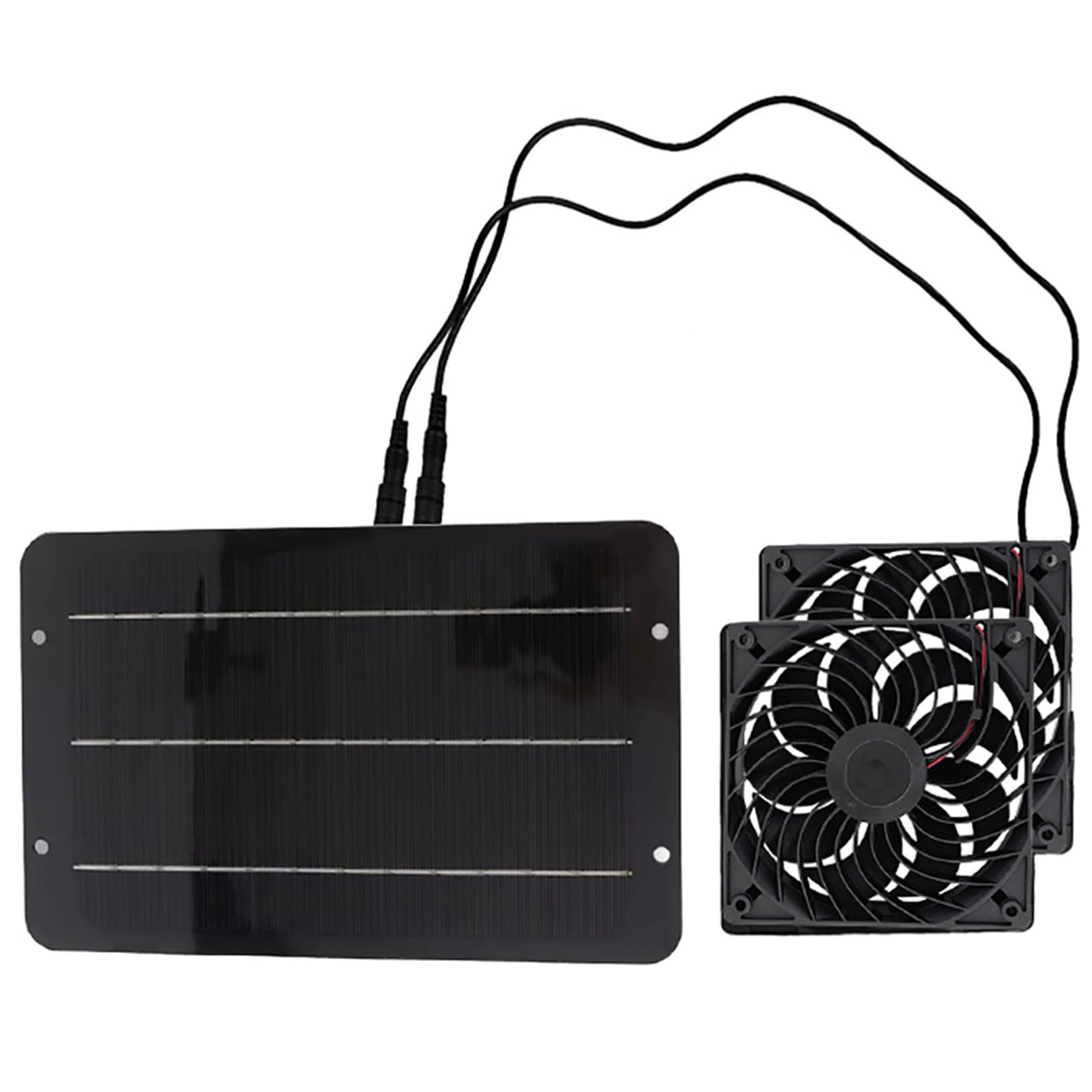Solar Exhaust Fan, Dual Solar Fan for Chicken Coop & Greenhouse, Compact Portable Fans for Ventilation for Chicken Coop for Greenhouse
