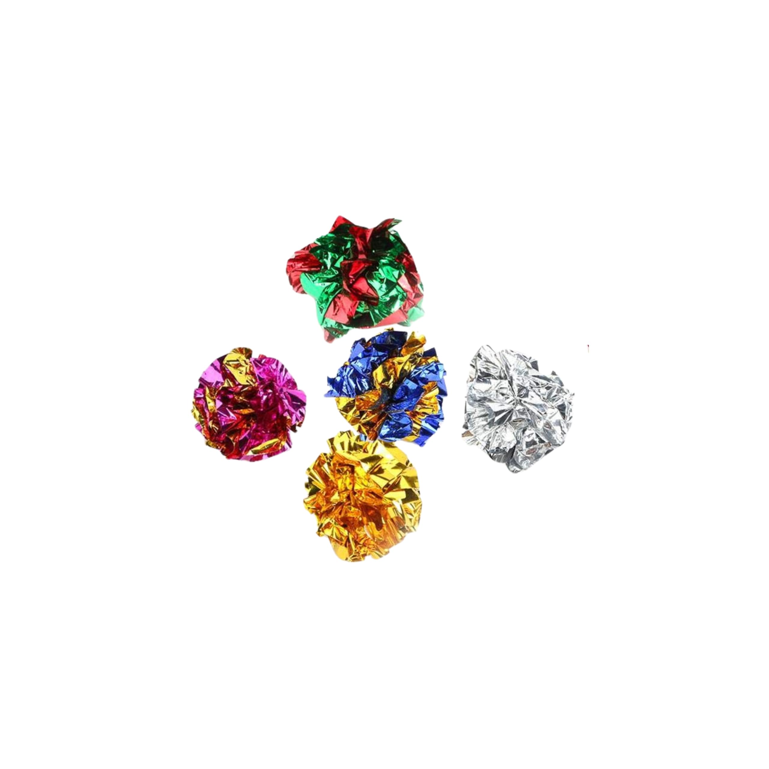 Foodie Puppies Interactive Cat Crinkle Mini Ball Toy - (Pack of 5), Non-Toxic Mylar Material Colorful Chew and Chase Mini Ball Toy for Cats and Kittens Exercise, Activity, Training Toy (Size: 4.5cm) (B0D8KS8RDR) Amazon Price History, Amazon Price Tracker