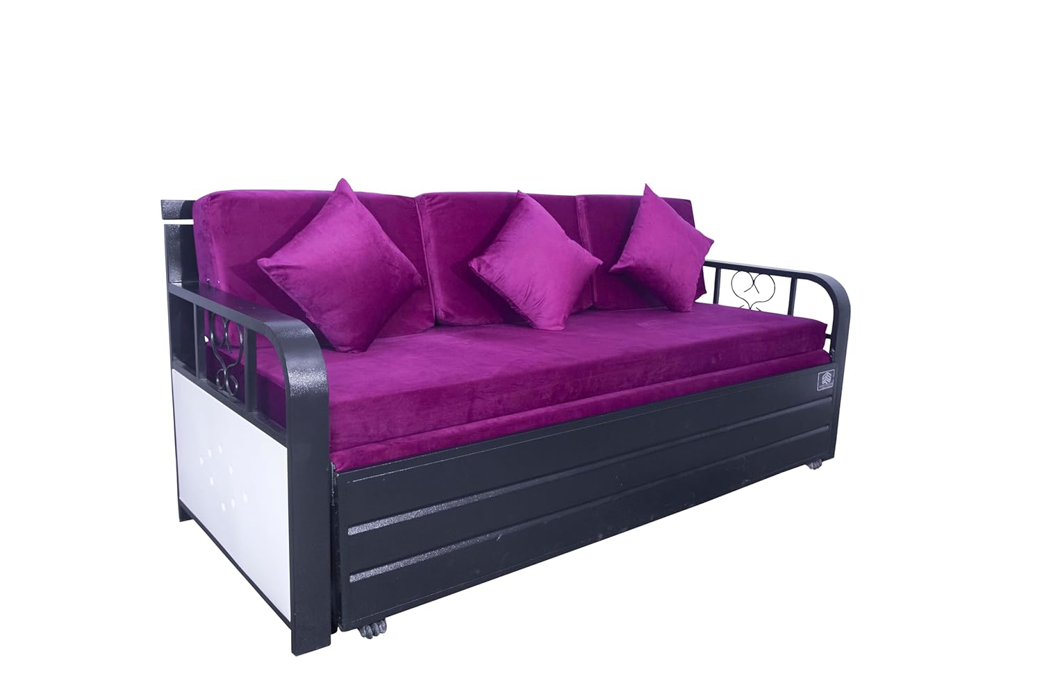 SOFTSOUL Furniture Metal Sofa Cum Bed with Hydraulic Storage – (Texture Finish – Black &White) : Powder Coating (King (6 X 6)) SOFTSOUL Furniture Metal Sofa Cum Bed with Hydraulic Storage – (Texture Finish – Black &White) : Powder Coating (King (6 X 6))