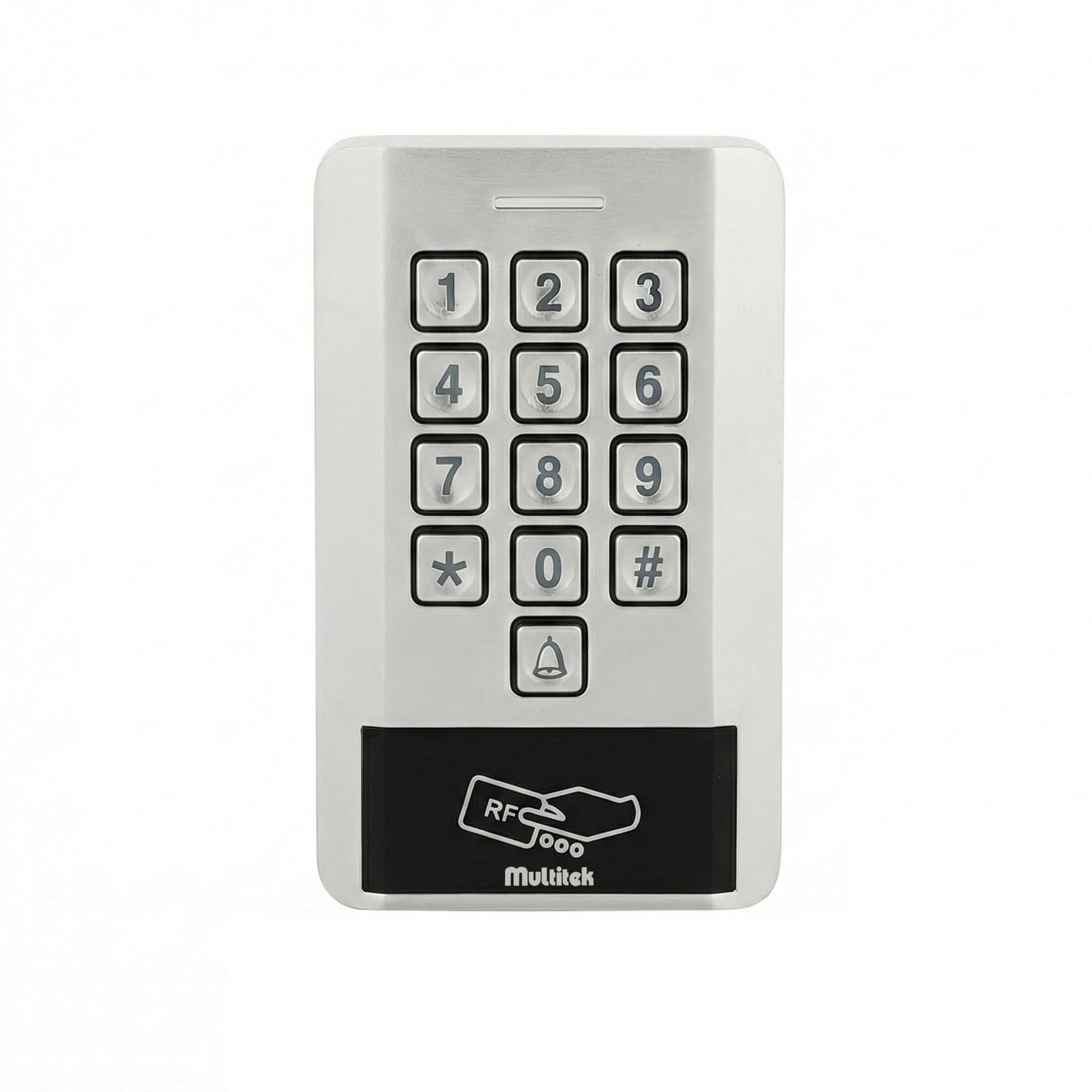 Multitek Şifrematik 6000 IP67 Su Geçirmez Şifreli ve Kartlı Kapı Açma Paneli - 6000 Kullanıcı Kapasiteli, Dış Ortam Uyumlu Metal Gövde, Zil Butonlu RFID Kart Okuyucu - Apartman ve Ofis Güvenlik
