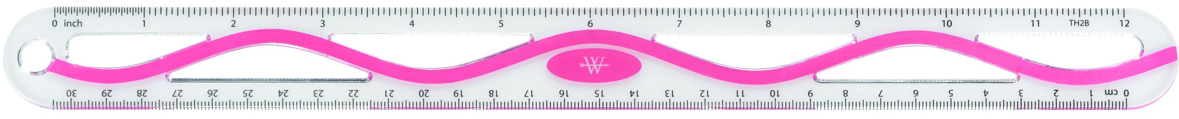 Westcott 30,5 cm Plastique Wave Règle (15530–001)