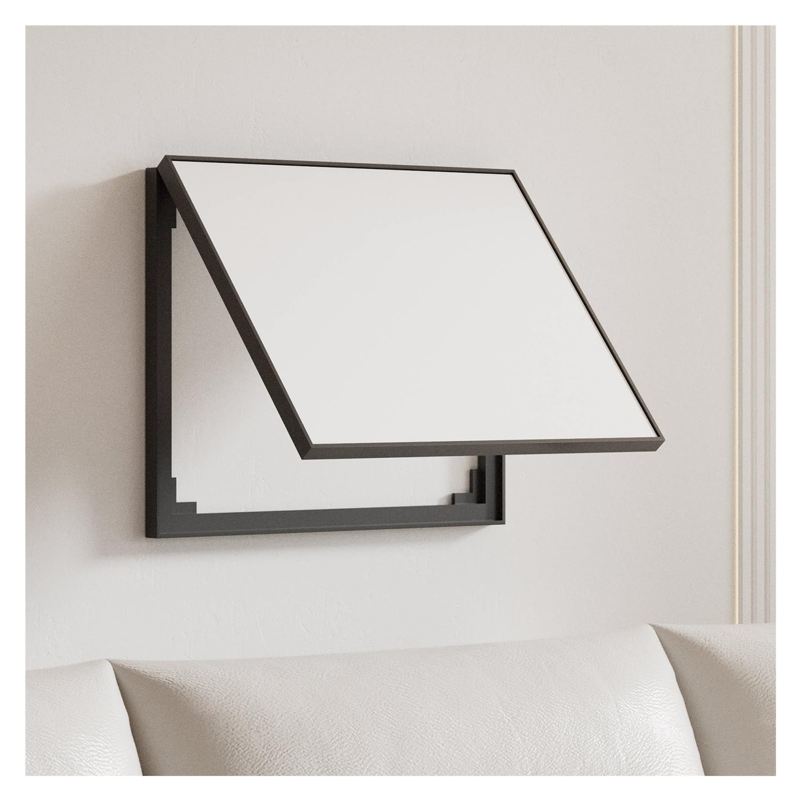 Cubierta Decorativa Moderna Para Panel Eléctrico, Panel De Disyuntores Ocultos De ABS, Tapa Para Caja De Contador Eléctrico Para Pared De Sala De Estar U Oficina En Casa(Black3,40x30cm/15.7x11.8in)