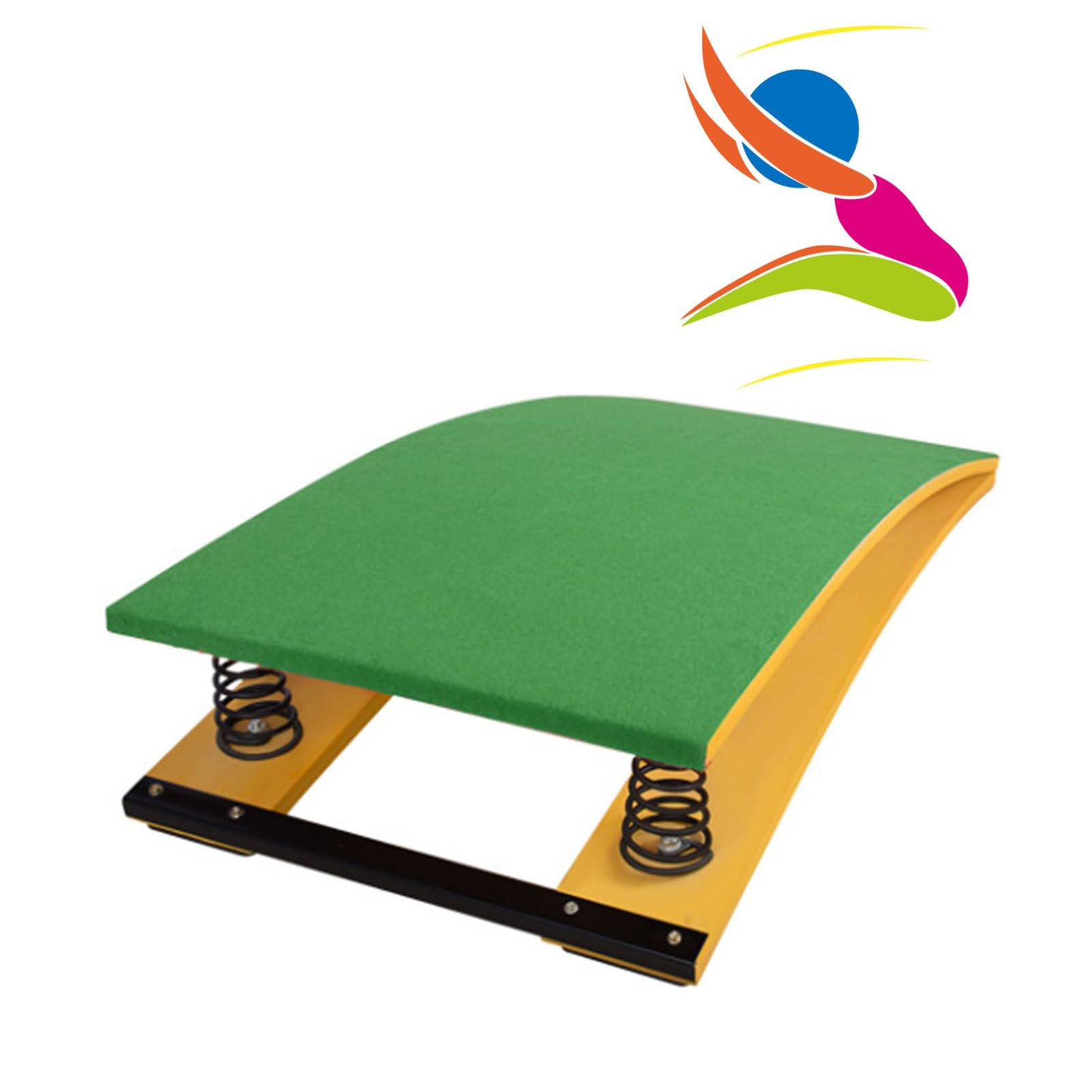 Generico Trampolino Elastico per Ginnastica, Trampolino Elastico per Volteggio - Tavola di Allenamento Stabile e antistrappo per Principianti, Ideale per la casa e la Scuola (Verde, 50x80 cm).