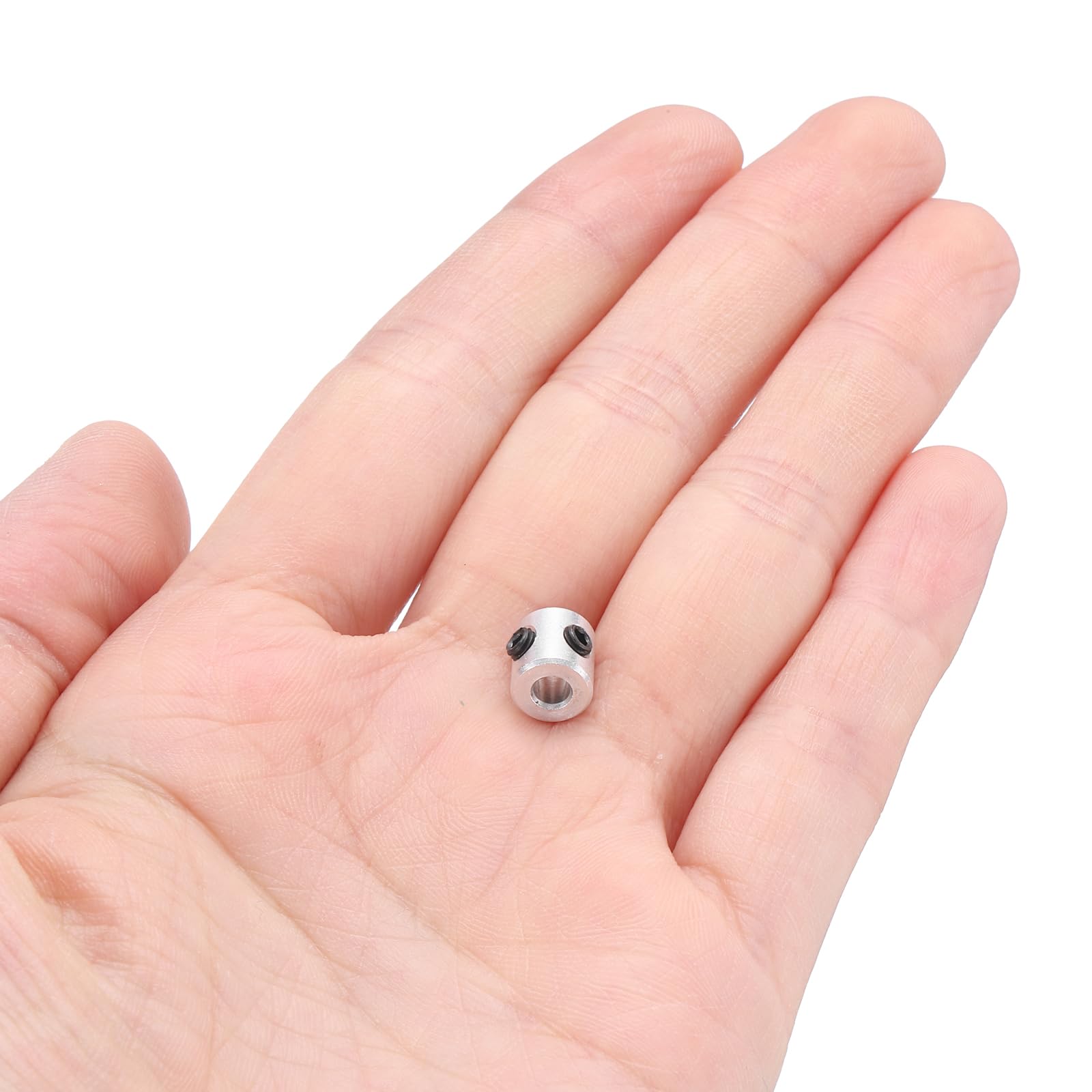 sourcing map Lot de 8 colliers à vis de 3 mm, colliers de serrage en alliage d'aluminium, diamètre extérieur de 7 mm, 8 mm de largeur pour guide d'arbre de tige linéaire