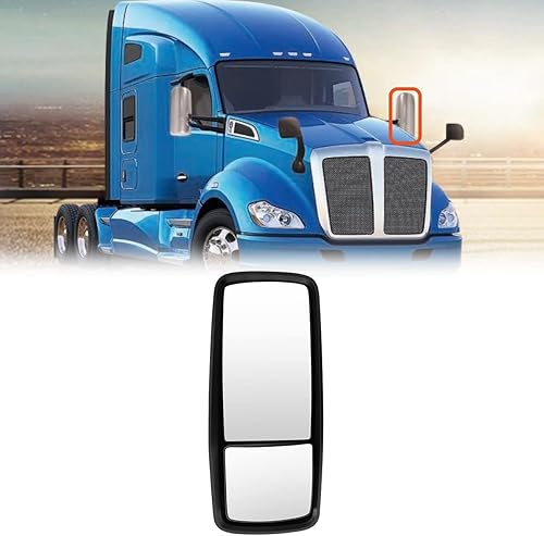 Miniatura 7 de Espejo de puerta para KENWORTH T680, reemplazo del espejo de puerta cromado motorizado del lado del conductor para KENWORTH T680 T880, izquierdo