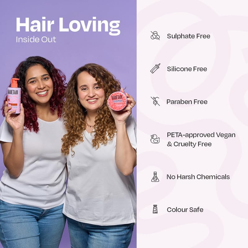 Image of MANETAIN Beginner Basic Bundle | Moisturising Shampoo 237ml & Multipurpose Conditioner 200gm | Protein /Moisture Balanced for Curly, Wavy & Frizzy Hair | Frizz Control, Hydrating, Strengthening, Curl Enhancing | CG Friendly