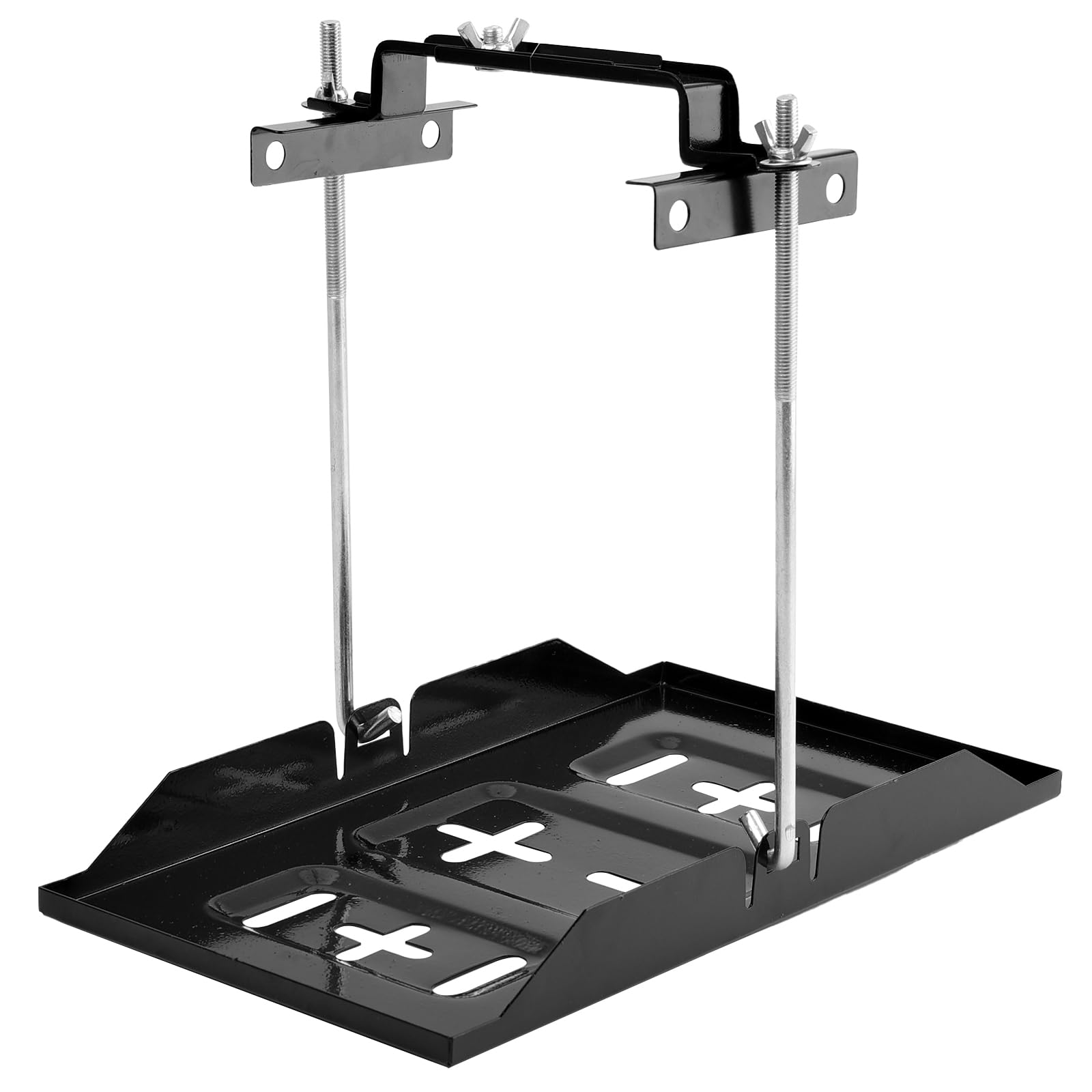 Battery Hold Down Tray Kit Adjustable Battery Tie Down Holder Bracket Storage Battery Holder with Metal Bracket Clamp Battery Tray for Boat Car, Marine-picture-20