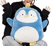 17.7 Inch Soft Blue Penguin Plush Hugging Pillow Cute Penguin Stuffed Animal Plushies Penguin Doll Toy Kids Stuffed Animals Penguin Plush Toys for Birthday, Valentine, Christmas or Daily