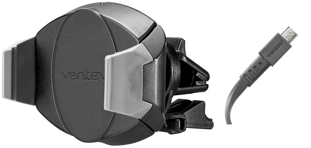 Ventev Wirelesspro Dock | Universal, Fast, Wireless Car Charger | Spring-Loaded Dual Arms for Effortless One-Handed Docking and a Rotating Vent Clip, Fast Wireless Charging | 3ft