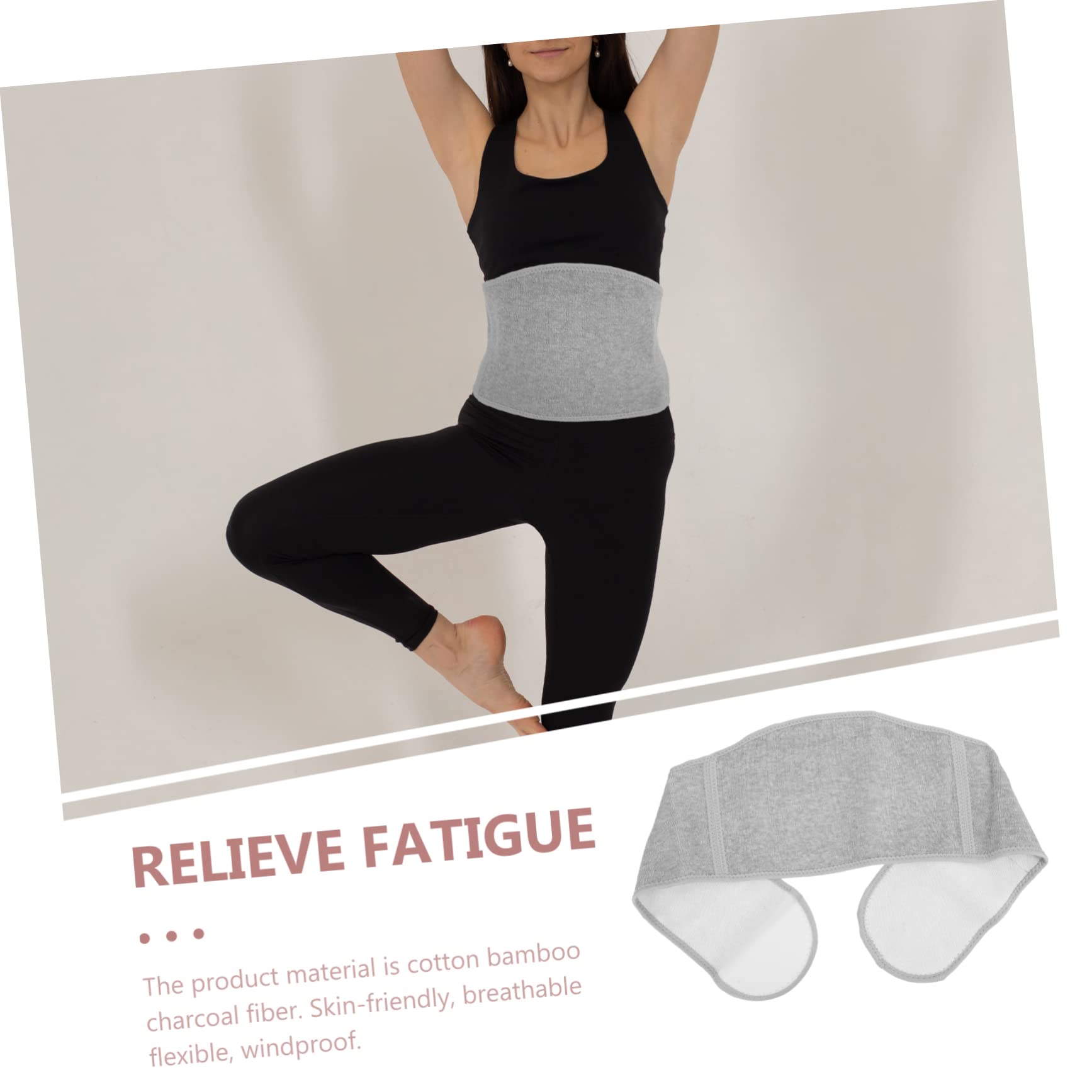 FRCOLOR 2 Pcs Charcoal Waist Support Lumbar Support Belt Cotton Waist Protective Tool Waist Supporter Waist Protective Brace Waist Support Belt Lumbar Brace Strap Waist Warm Belt