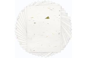 Benvo 50 Sheets A4 Natural Dried Flowers Mulberry Paper Sheets
