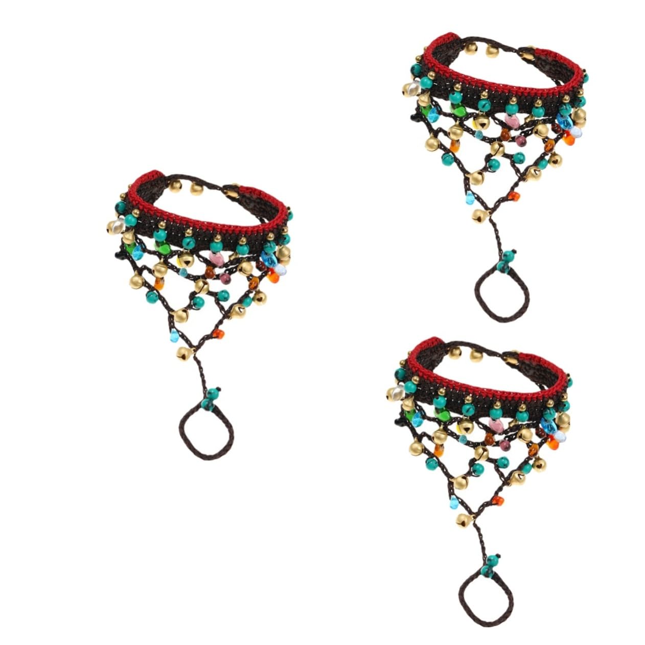 Pulsera de cuerda de de vidrio pulseras de pulsera trenzada Brazalete de dedo Brazalete artesanal pulseras para chicas adolescentes pulsera artesanal trenzada