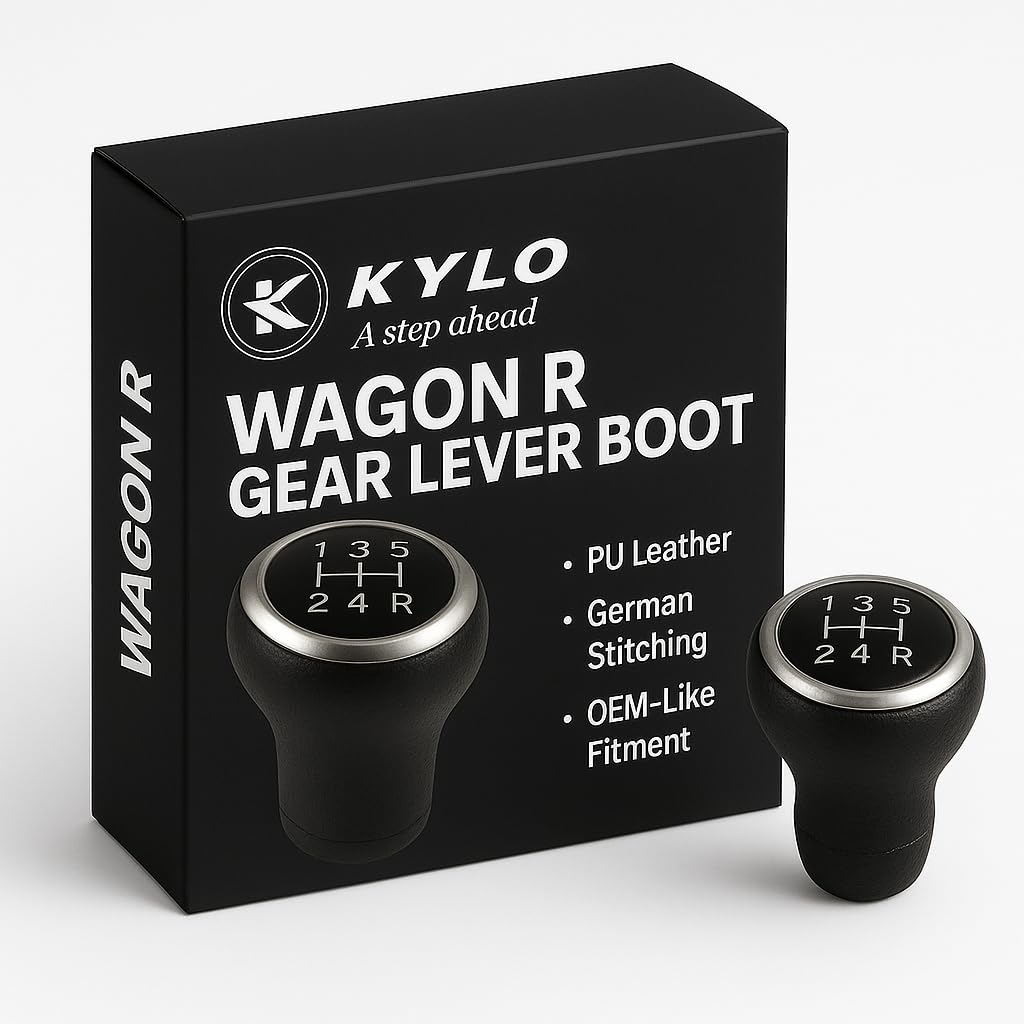 KYLO Gear Knob Suitable for Wagon-R Kseries | Premium Gear Shift Knob Replacement | Durable, OEM Style, Easy Fit for WagonR Kseries (with Adaptor)