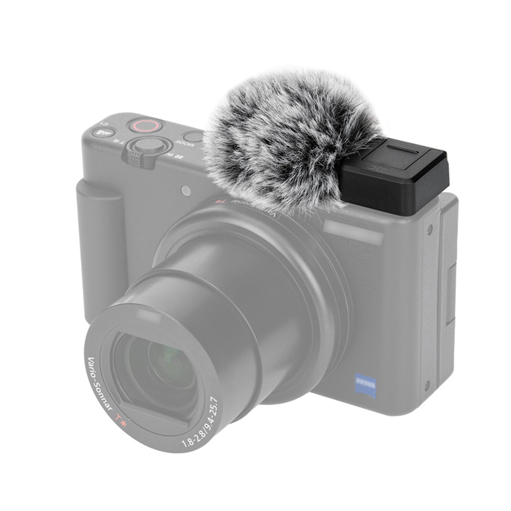 JJC Cold Shoe Adapter with Wind Muff Windshield Compatible with Sony ZV-E10 II, ZV-1 II, ZV-E1, ZV-1F, ZV-E10