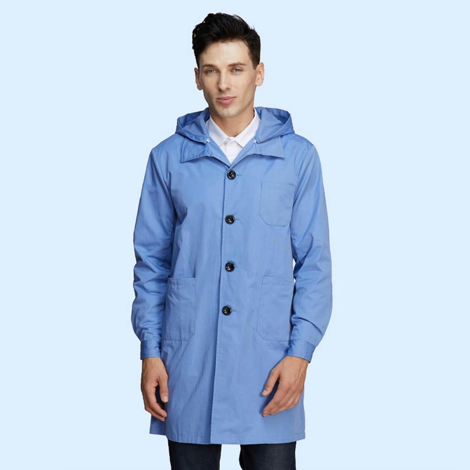 XENITE Blindage EMF Combinaison De Protection Contre Les Radiations sous-Station De Station De Base GSM Et Couche De Protection Contre Les Rayonnements Électromagnétiques De Communication,Dark Blue,L