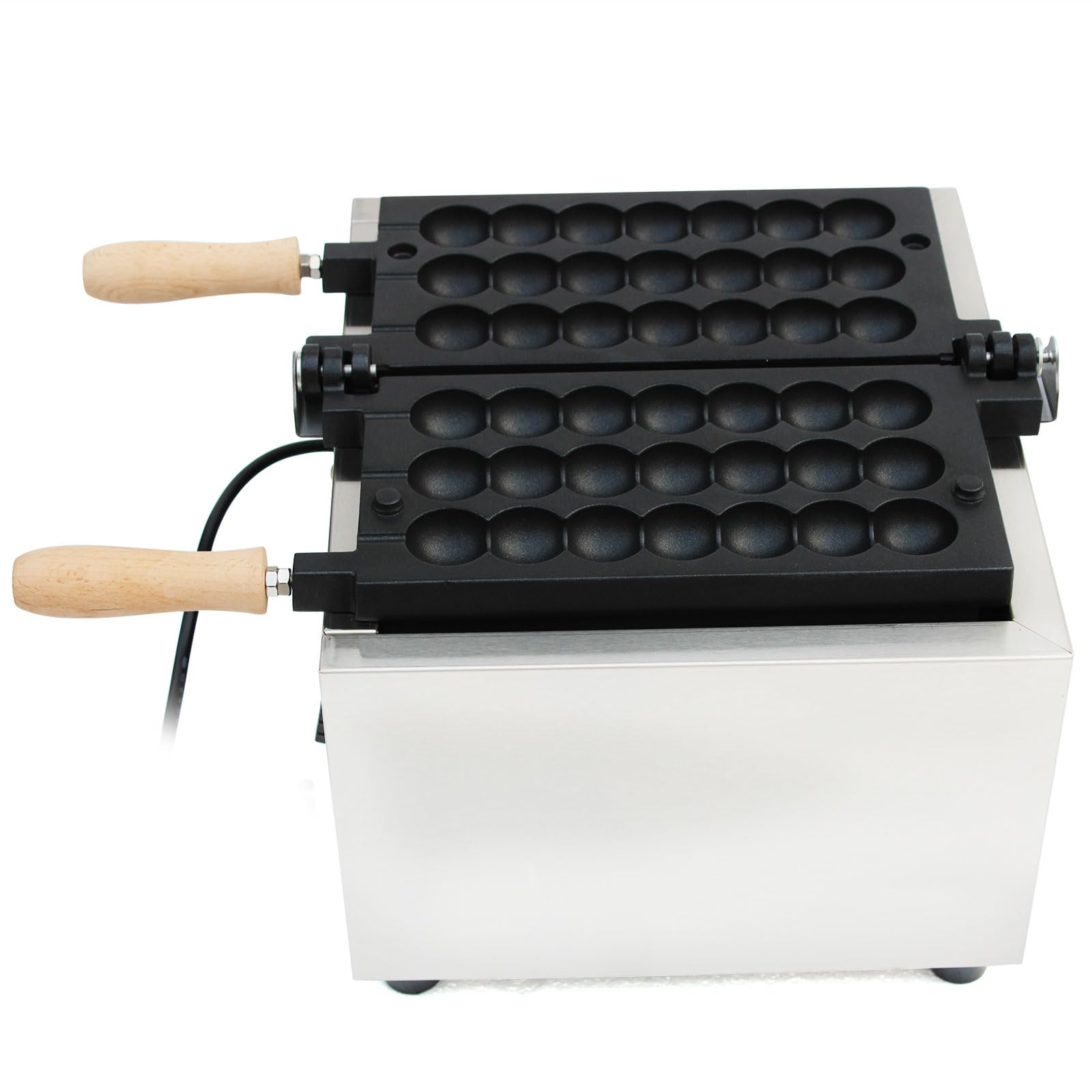 1500W Edelstahl Kommerzielle Waffelbissen Elektrisch Bubble Waffle Maker Machine,für die Herstellung von Pfannkuchen, Muffins und Waffeln in Schnellrestaurants, Teerestaurants, Bäckereien