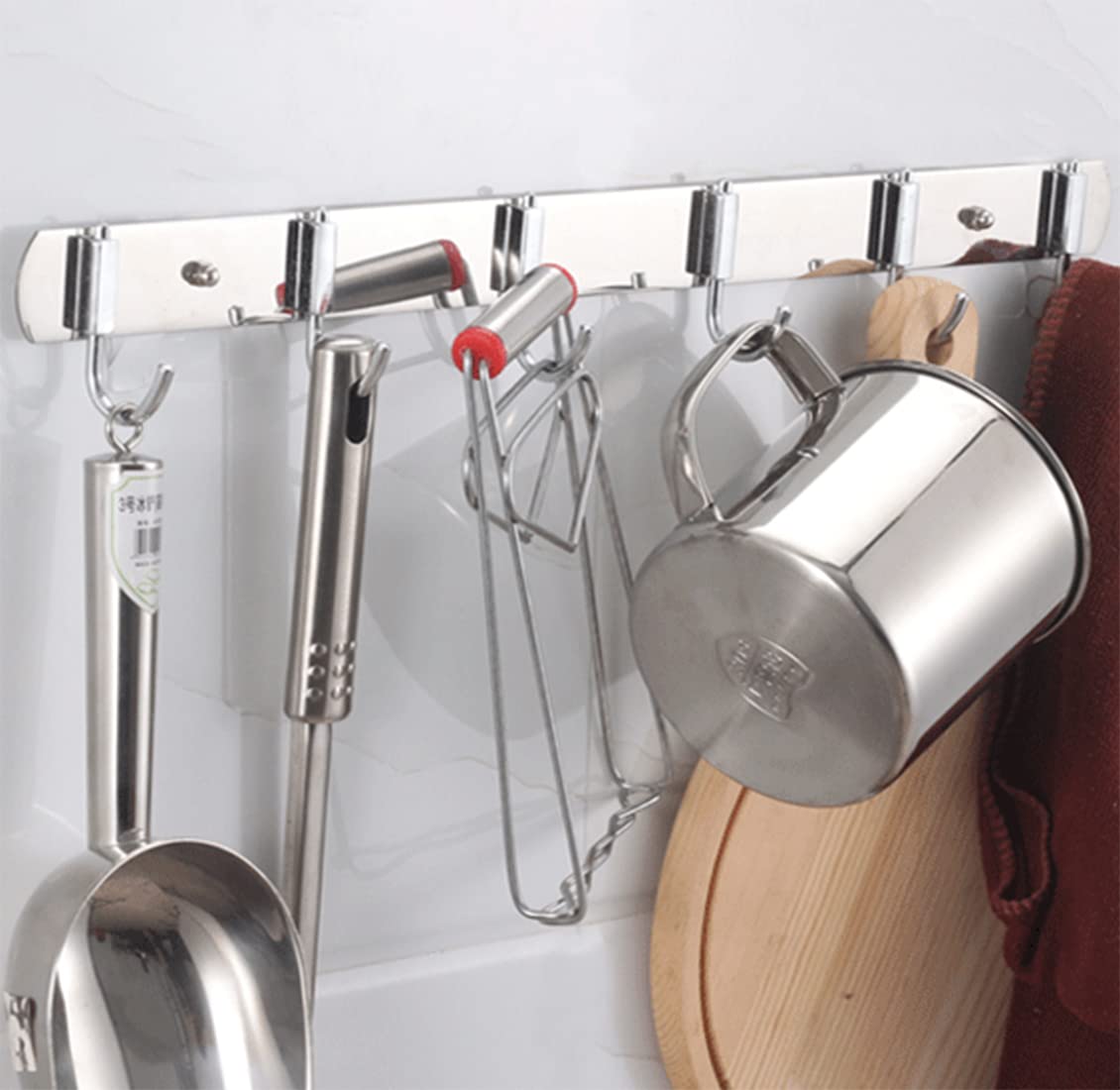 4 Ganci Da Parete In Acciaio Inox - Per Appendere Cappotti, Asciugamani, Accappatoi | Design Minimalista - Foto 9